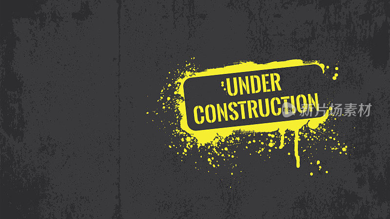 Under construction graffiti